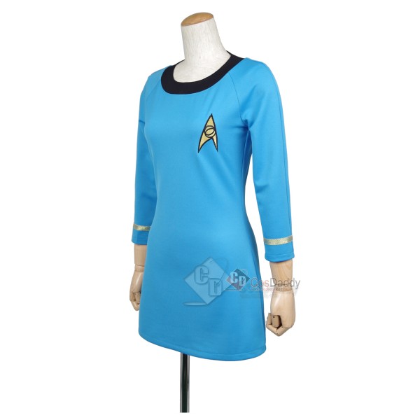 Star Trek The Original Series Female Duty TOS Blue Dress Cosplay Costume