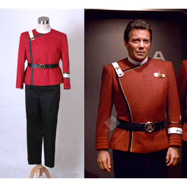 Star Trek TOS  II Wrath of Khan James T. Kirk Starfleet Uniform Costumes
