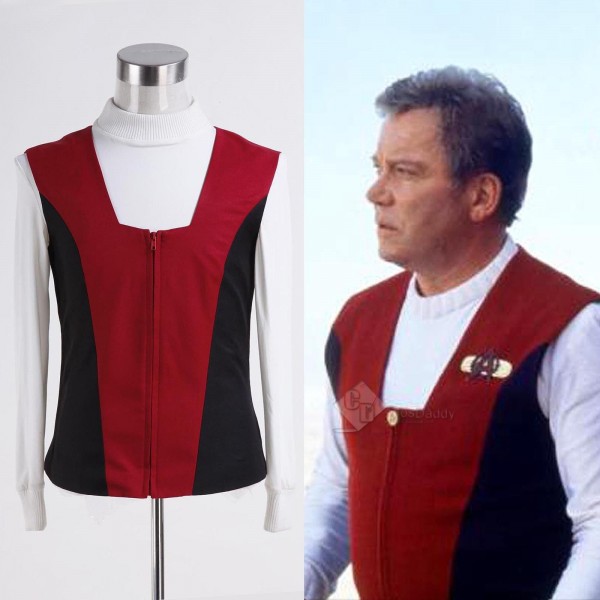 Star Trek TNG Generations Captain Kirk Shirt Vest Uniform  Costume