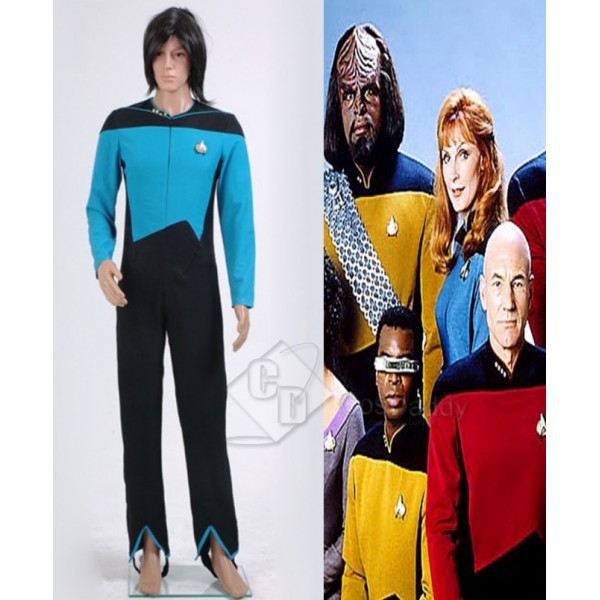 Star Trek TNG The Next Generation Medical Science Uniform Teal Jumpsuit 