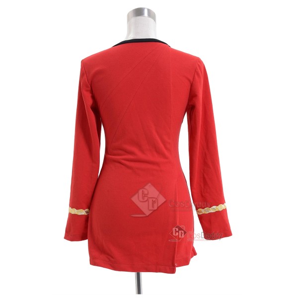 Star Trek The Original Series Female Duty Uniform Red Dress Cosplay Costume