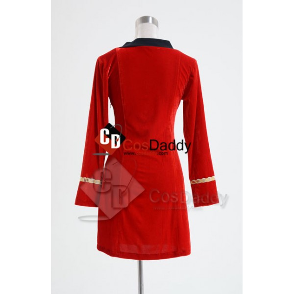 Star Trek TOS The Original  Duty Uniform Red Velvet Dress