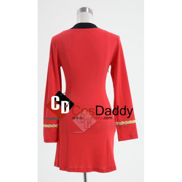 Star Trek The Original Series Female Duty Uniform Red Dress Cosplay Costume