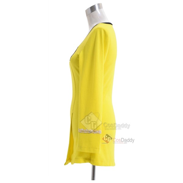 Star Trek The Original Series The Female Duty Uniform Yellow Dress Cosplay Costume 