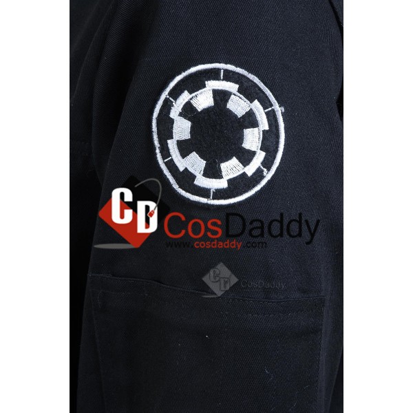 Star Wars Imperial Tie Fighter Pilot Black Flightsuit Jumpsuit Cosplay Costume