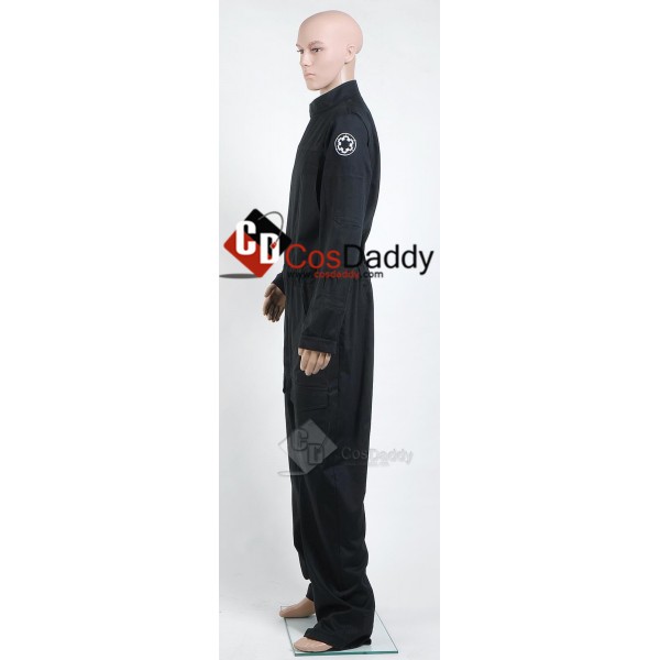 Star Wars Imperial Tie Fighter Pilot Black Flightsuit Jumpsuit Cosplay Costume