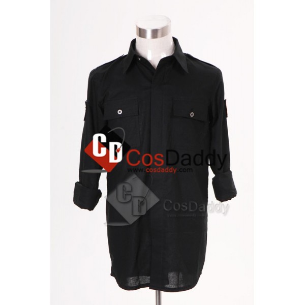 Stargate Atlantis John Sheppard Black Shirt Uniform Cosplay Costume