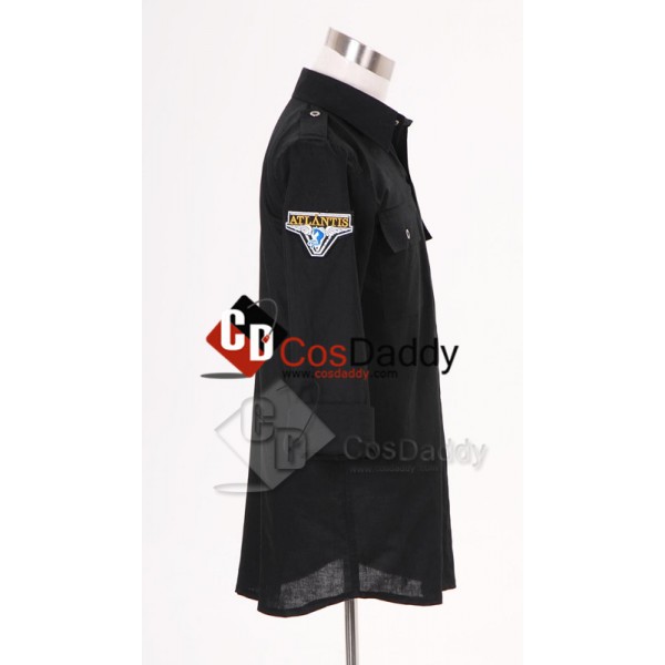 Stargate Atlantis John Sheppard Black Shirt Uniform Cosplay Costume