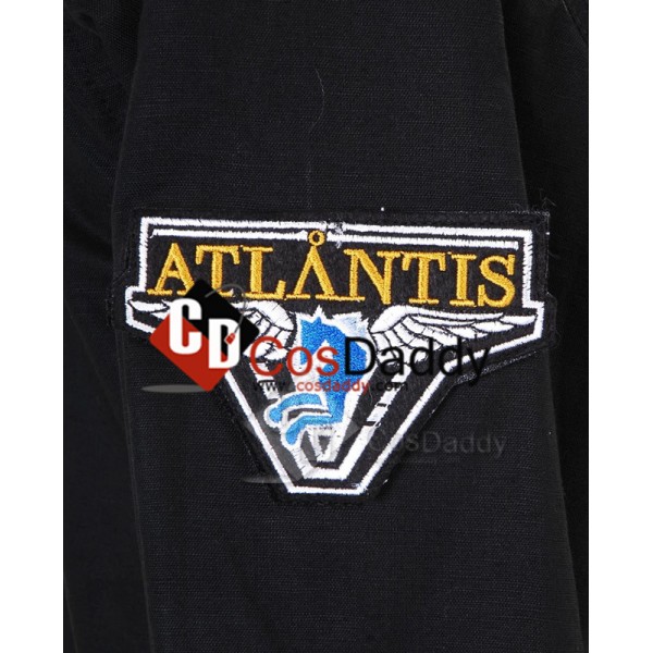 Stargate Atlantis John Sheppard Black Shirt Uniform Cosplay Costume