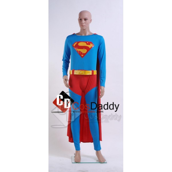 Superman Christopher Reeve Jumpsuit Cosplay Costum...