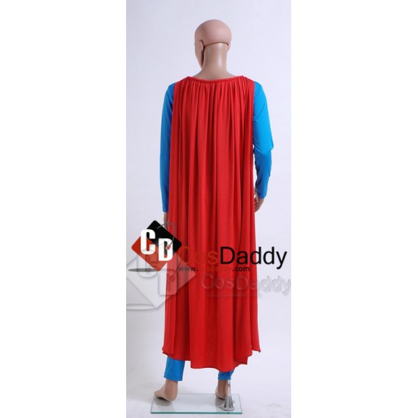 Superman Christopher Reeve Jumpsuit Cosplay Costume 