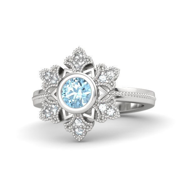 Frozen Snow Queen Elsa Staring Sliver Ring