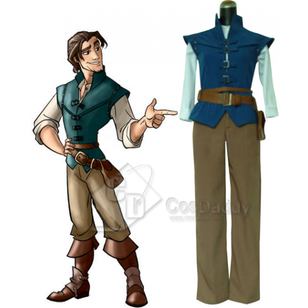 Tangled Prince Flynn Rider Cosplay Costume 