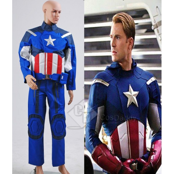 The Avengers NEW Captain America Jacket Pants Cosplay Costume 