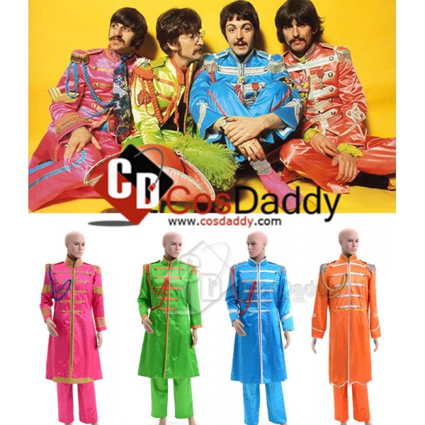 The Beatles Sgt.Pepper's Lonely Hearts Club Band Four Sets Cosplay Costume 