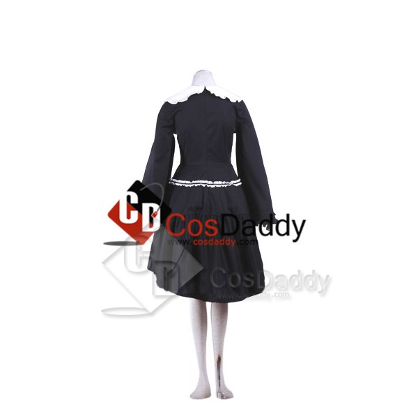 The Melancholy of Haruhi Suzumiya Nagato Yuki Black Maid Lolita Cosplay Costume 