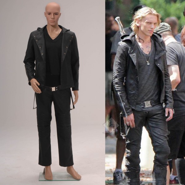 The Mortal Instruments: City of Bones Jace Wayland Black Jacket Cosplay Costume