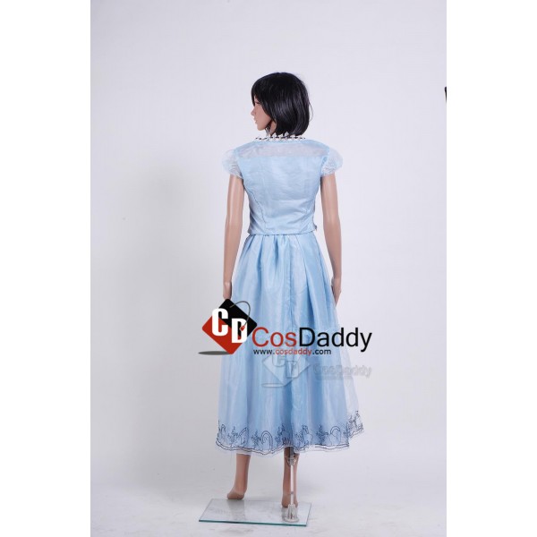 Tim Burton's Alice In Wonderland Alice Blue Dress Cosplay Costume