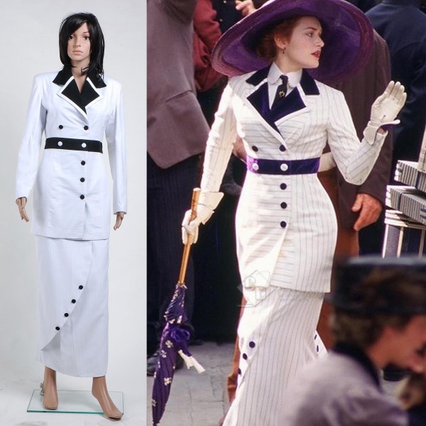 Titanic Rose Boarding Suit Dress Cosplay Costume