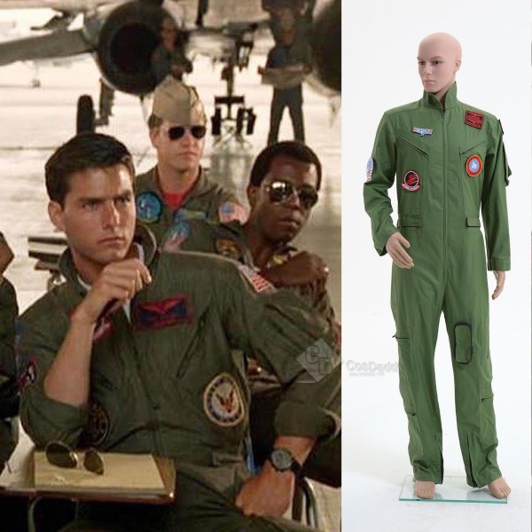 Top Gun Maverick Pete Mitchell Flight Suit Mens Jumpsuit Cosplay Costume 