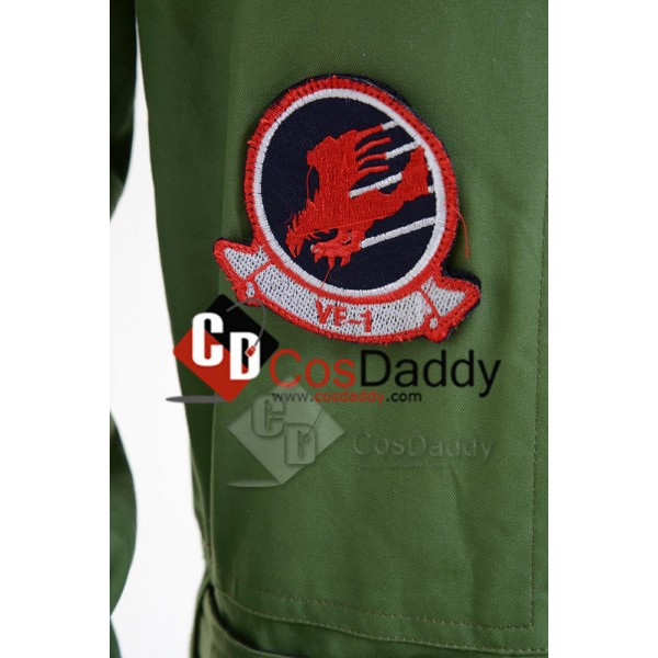 Top Gun Maverick Pete Mitchell Flight Suit Mens Jumpsuit Cosplay Costume 