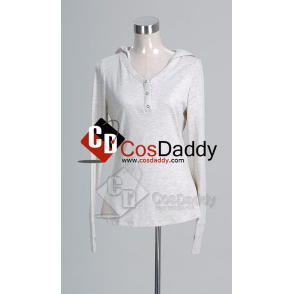 Twilight Bella Cream Thermal Hooded Top Shirt Cosplay Costume 