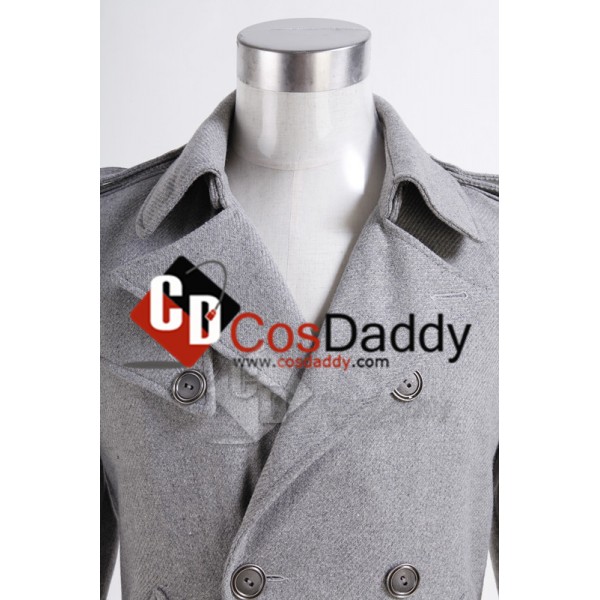 Twilight Edward Cullen Grey Pea Coat Cosplay Costume