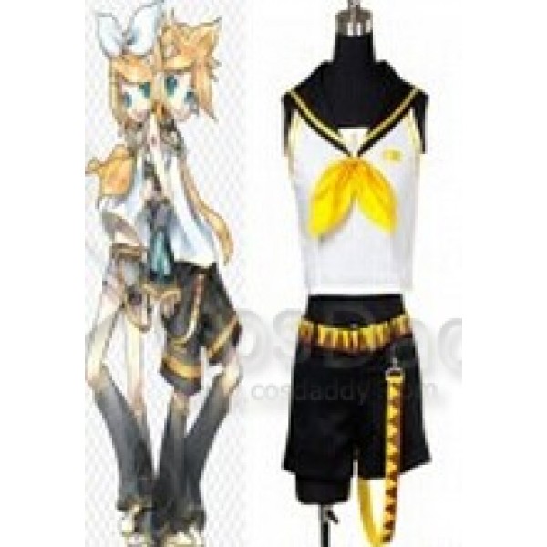 Vocaloid 2 Rin Kagamine Girl Cosplay Costume 