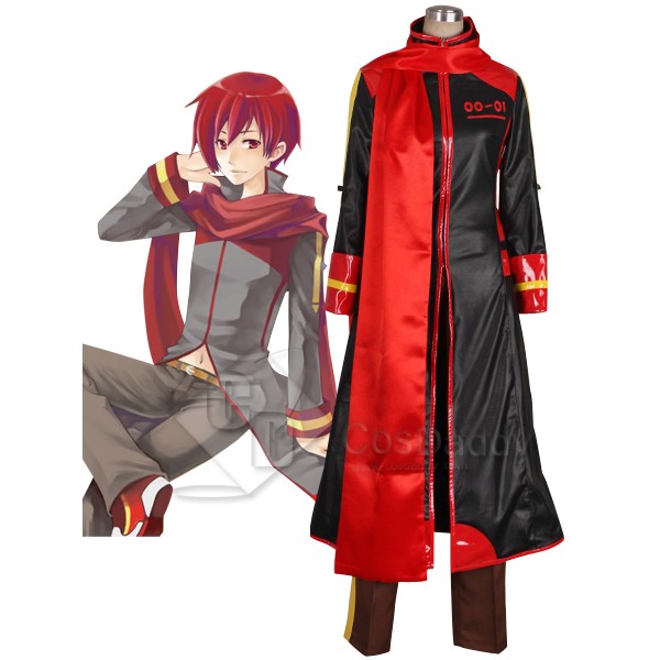 Vocaloid Akaito Red & Black Cosplay Costume