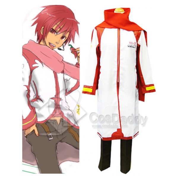 Vocaloid Akaito Red & White Cosplay Costume 