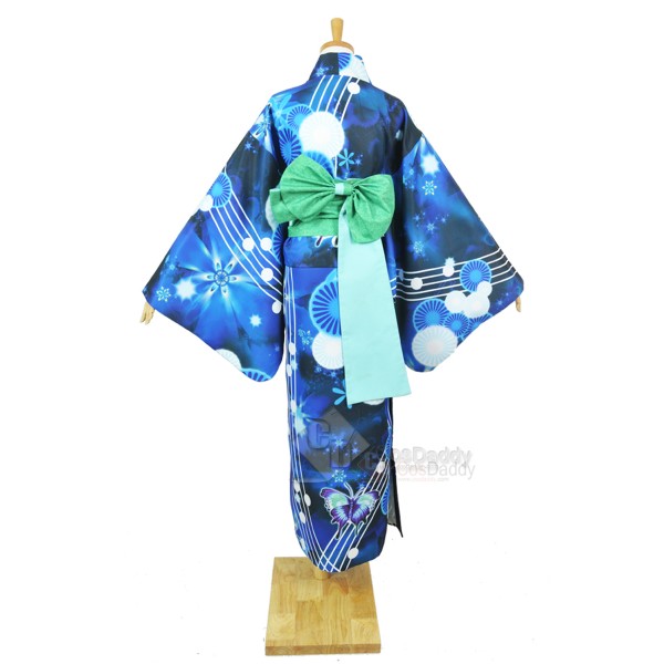 Vocaloid Hatsune Miku Project Diva-F Miku Bathrobe Kimono Cosplay Costume 