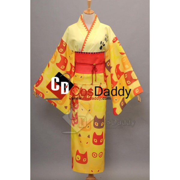 Vocaloid Hatsune Miku Project Diva-F Miku Bathrobe Kimono Cosplay Costume 