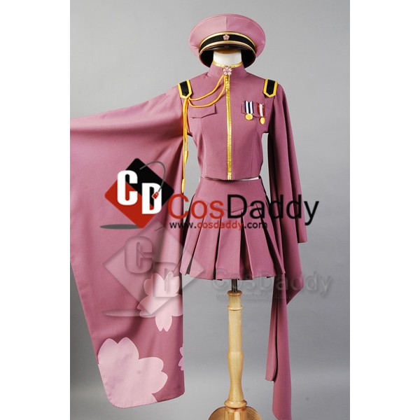 Vocaloid Senbon Sakuras Zakura Miku Uniform Dress Cosplay Costume 