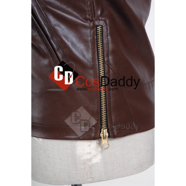 War of the Worlds Brown Pleather Jacket Cosplay Costume 
