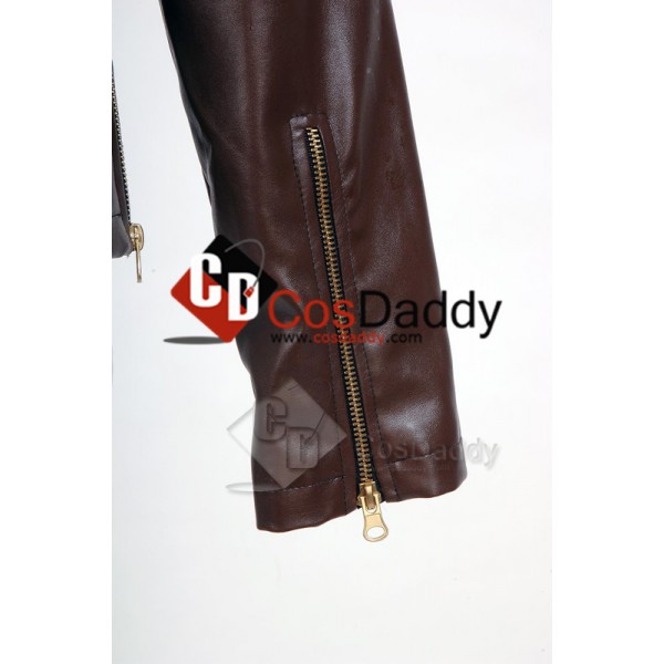 War of the Worlds Brown Pleather Jacket Cosplay Costume 