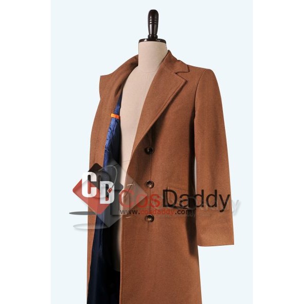 Doctor  Who Tenth 10th Doctor Wool Trench Coat Costume 
