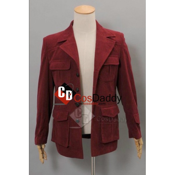 Doctor Who fourth 4th Doctor Dark Red Corduroy Jacket Cosplay Costume