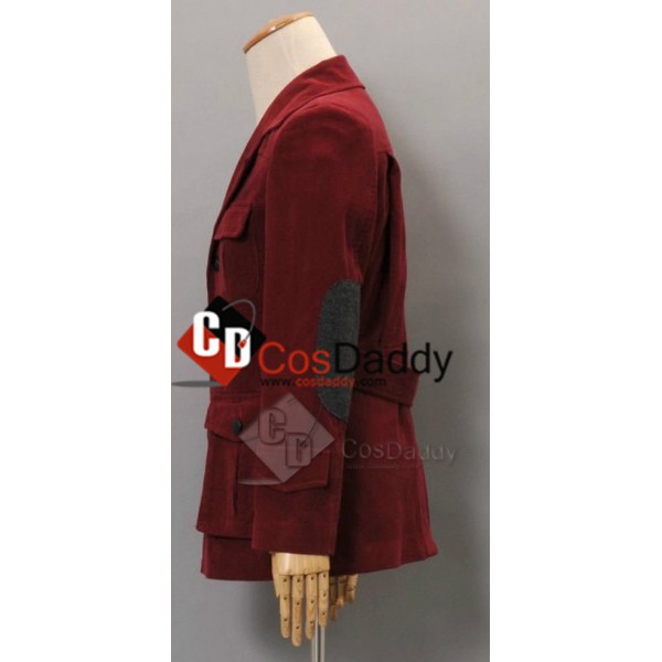 Doctor Who fourth 4th Doctor Dark Red Corduroy Jacket Cosplay Costume