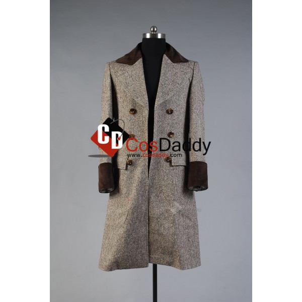 Doctor Who Fourth 4th Doctor Wenge Brown Long Trench Coat Cosplay Costume