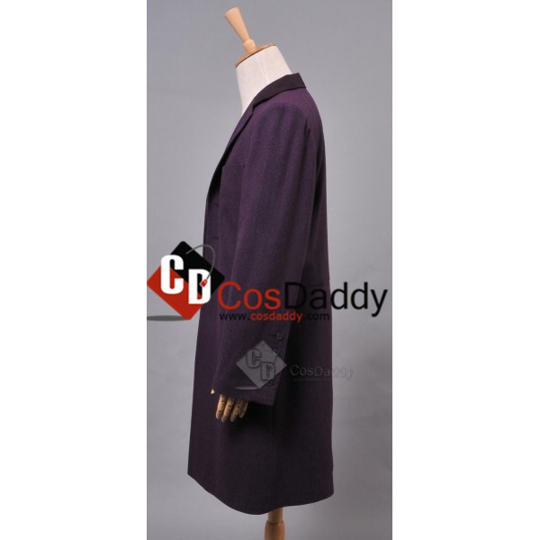 Doctor Who Eleventh 11th Doctor Buttonless Purple Wool Frock Coat Costume