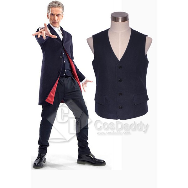 Doctor Who Twelfth 12th Doctor Dark Blue Vest Cosplay Costume