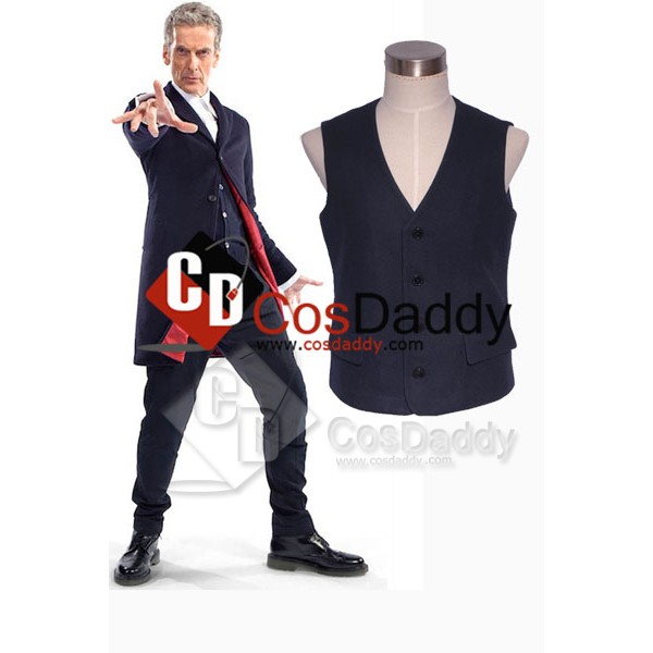 Doctor Who Twelfth 12th Doctor Dark Blue Vest Cosplay Costume