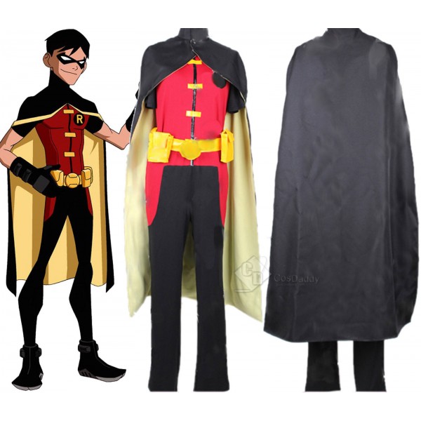 Young Justice Teen Titans Robin Outfit Cosplay Costume 