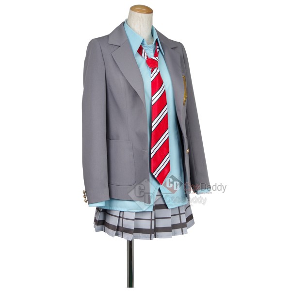 Your lie in April Kaori Miyazono School Uniform Cosplay Costume