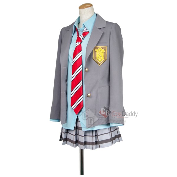 Your lie in April Kaori Miyazono School Uniform Cosplay Costume