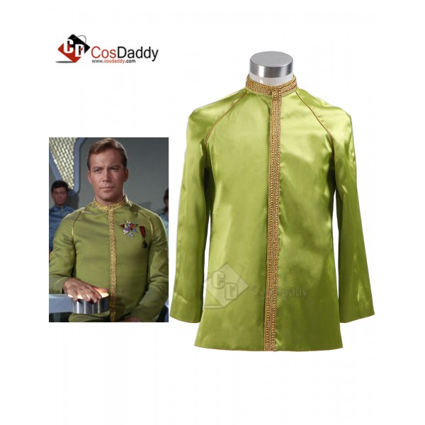 Star Trek TOS the Original Series  Jame Kirk Green Satin Jacket Uniform