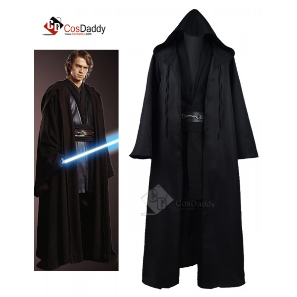 Star Wars Anakin Jedi Tunic Black Cosplay Costume