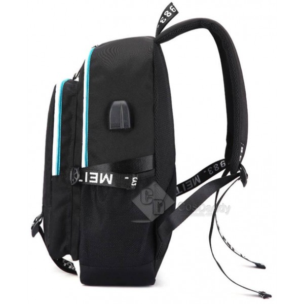 Stranger Things Backpack College School Bag Laptop Daypack(Black USB)