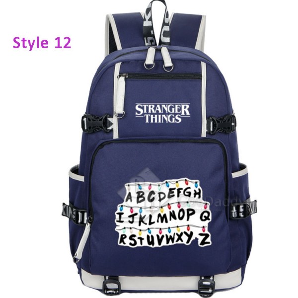 Stranger Things Backpack Plain School Bag Bookbag for Kids Children Boys