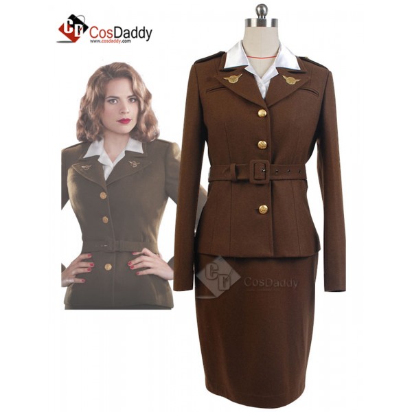 Captain America: The First Avenger Agent Peggy Carter Suit Cosplay Costume